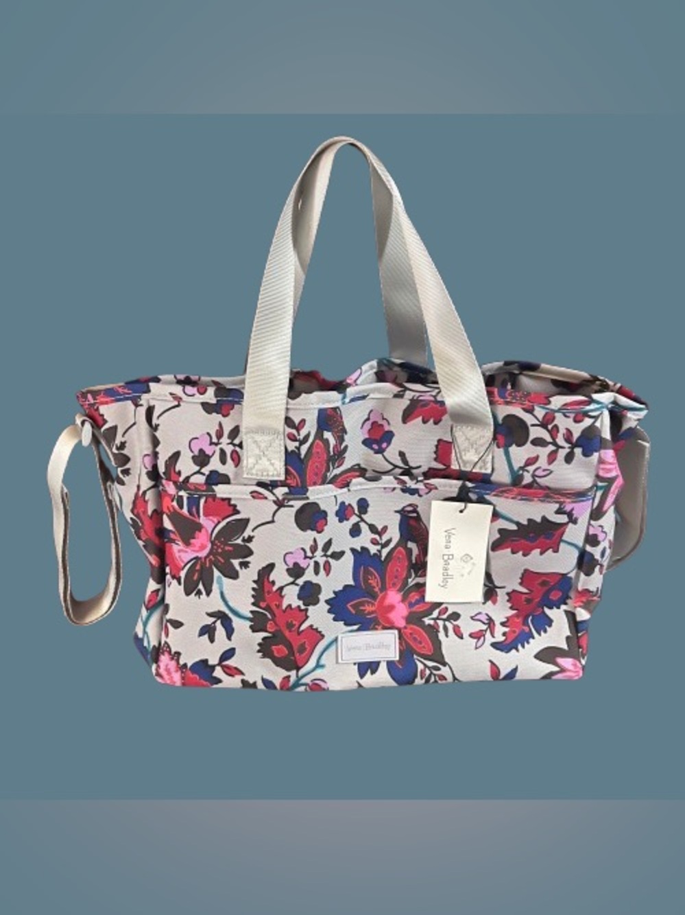 NWT Vera Bradley Lighten Up Everything Organizer Tote Vineyard Floral - Picture 4 of 8